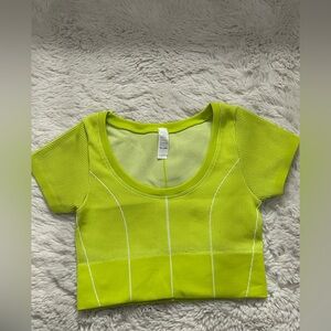 Lime green active top